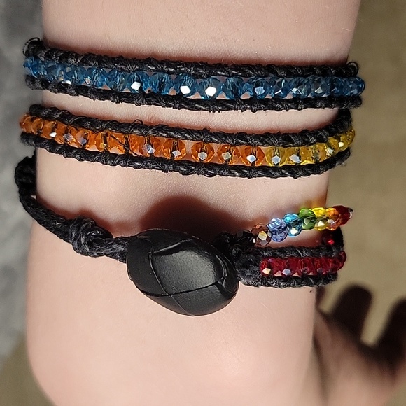 Handcrafted Wrap Beaded Bracelet - wear it with PRIDE ๐๐๐ - Picture 2 of 3